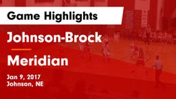 Johnson-Brock  vs Meridian  Game Highlights - Jan 9, 2017