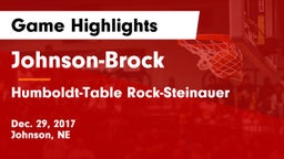 Johnson-Brock  vs Humboldt-Table Rock-Steinauer  Game Highlights - Dec. 29, 2017