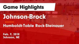 Johnson-Brock  vs Humboldt-Table Rock-Steinauer  Game Highlights - Feb. 9, 2018