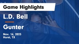 L.D. Bell vs Gunter  Game Highlights - Nov. 16, 2023