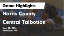 Harris County  vs Central Talbotton Game Highlights - Nov 25, 2016