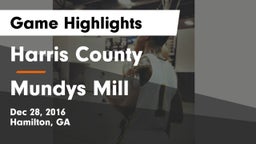 Harris County  vs Mundys Mill  Game Highlights - Dec 28, 2016