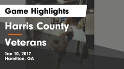 Harris County  vs Veterans  Game Highlights - Jan 10, 2017