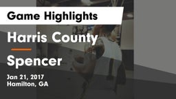 Harris County  vs Spencer  Game Highlights - Jan 21, 2017