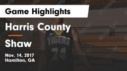 Harris County  vs Shaw  Game Highlights - Nov. 14, 2017