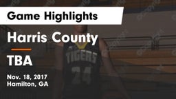 Harris County  vs TBA Game Highlights - Nov. 18, 2017