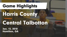 Harris County  vs Central Talbotton Game Highlights - Jan. 13, 2018