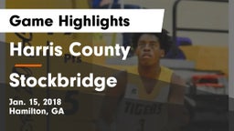 Harris County  vs Stockbridge  Game Highlights - Jan. 15, 2018