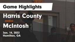 Harris County  vs McIntosh  Game Highlights - Jan. 14, 2022