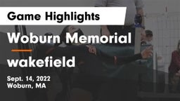 Woburn Memorial  vs wakefield Game Highlights - Sept. 14, 2022
