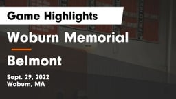 Woburn Memorial  vs Belmont  Game Highlights - Sept. 29, 2022