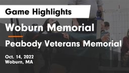 Woburn Memorial  vs Peabody Veterans Memorial Game Highlights - Oct. 14, 2022