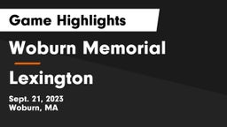 Woburn Memorial  vs Lexington  Game Highlights - Sept. 21, 2023