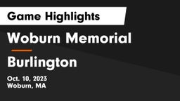 Woburn Memorial  vs Burlington  Game Highlights - Oct. 10, 2023