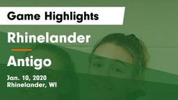 Rhinelander  vs Antigo  Game Highlights - Jan. 10, 2020