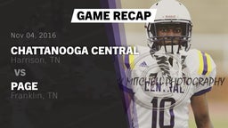 Recap: Chattanooga Central  vs. Page  2016