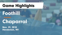 Foothill  vs Chaparral  Game Highlights - Nov. 29, 2018