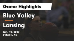 Blue Valley  vs Lansing  Game Highlights - Jan. 10, 2019