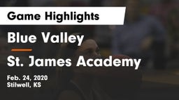 Blue Valley  vs St. James Academy  Game Highlights - Feb. 24, 2020