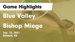 Blue Valley  vs Bishop Miege Game Highlights - Jan. 12, 2021