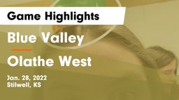 Blue Valley  vs Olathe West   Game Highlights - Jan. 28, 2022
