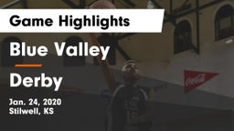 Blue Valley  vs Derby Game Highlights - Jan. 24, 2020