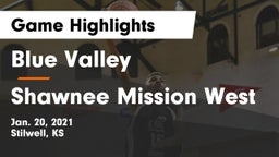 Blue Valley  vs Shawnee Mission West Game Highlights - Jan. 20, 2021