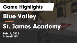 Blue Valley  vs St. James Academy  Game Highlights - Feb. 4, 2022