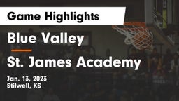 Blue Valley  vs St. James Academy  Game Highlights - Jan. 13, 2023