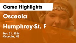 Osceola  vs Humphrey-St. F Game Highlights - Dec 01, 2016
