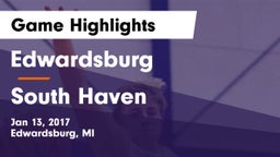Edwardsburg  vs South Haven Game Highlights - Jan 13, 2017