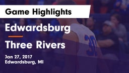 Edwardsburg  vs Three Rivers  Game Highlights - Jan 27, 2017