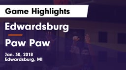 Edwardsburg  vs Paw Paw  Game Highlights - Jan. 30, 2018