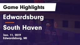 Edwardsburg  vs South Haven Game Highlights - Jan. 11, 2019