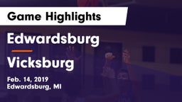 Edwardsburg  vs Vicksburg  Game Highlights - Feb. 14, 2019