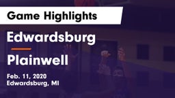 Edwardsburg  vs Plainwell Game Highlights - Feb. 11, 2020