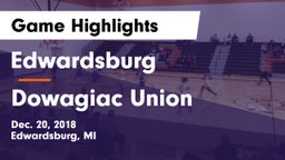 Edwardsburg  vs Dowagiac Union Game Highlights - Dec. 20, 2018