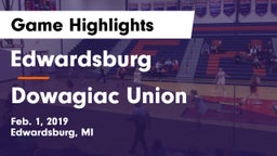 Edwardsburg  vs Dowagiac Union Game Highlights - Feb. 1, 2019