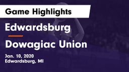 Edwardsburg  vs Dowagiac Union Game Highlights - Jan. 10, 2020