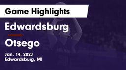 Edwardsburg  vs Otsego  Game Highlights - Jan. 14, 2020