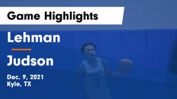 Lehman  vs Judson  Game Highlights - Dec. 9, 2021