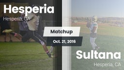 Matchup: Hesperia  vs. Sultana  2016