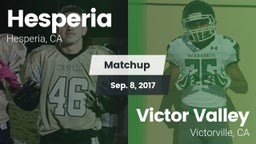 Matchup: Hesperia  vs. Victor Valley  2017