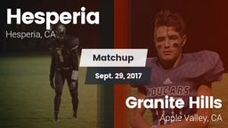 Matchup: Hesperia  vs. Granite Hills  2017