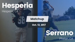 Matchup: Hesperia  vs. Serrano  2017
