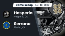 Recap: Hesperia  vs. Serrano  2017