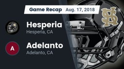 Recap: Hesperia  vs. Adelanto  2018