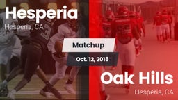 Matchup: Hesperia  vs. Oak Hills  2018
