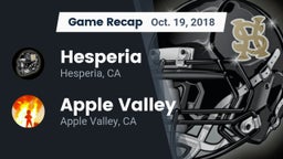 Recap: Hesperia  vs. Apple Valley  2018