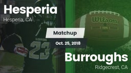 Matchup: Hesperia  vs. Burroughs  2018